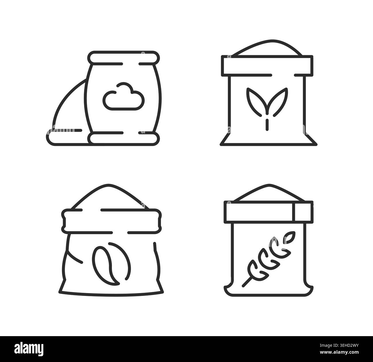 Food Bag Icons Stock Vector