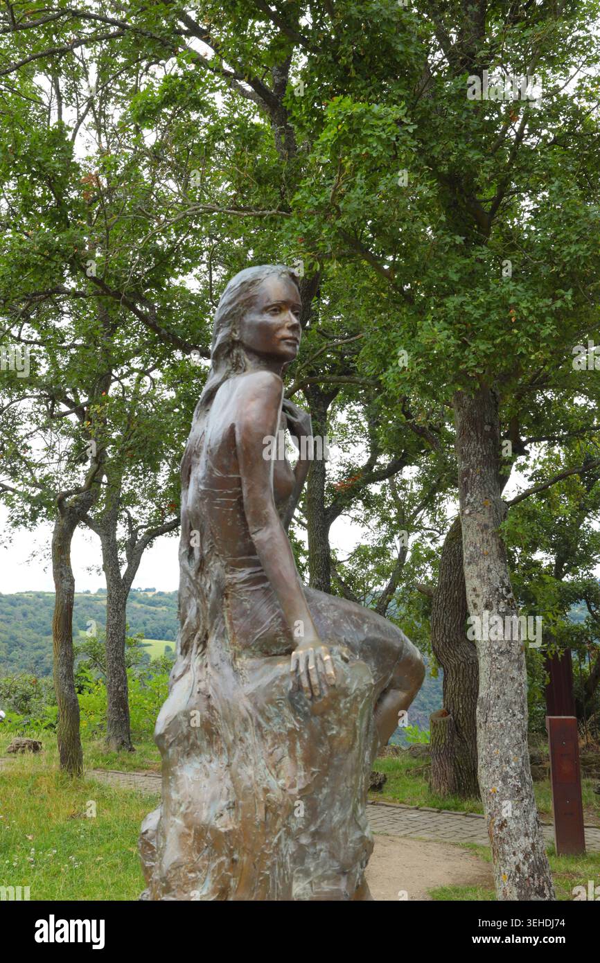 Germany rhine valley statue loreley hi-res stock photography and
