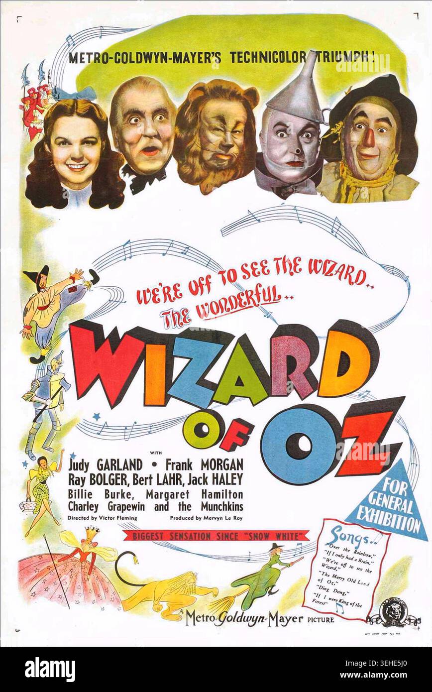 Wizard oz poster 1939 mgm hi-res stock photography and images - Alamy