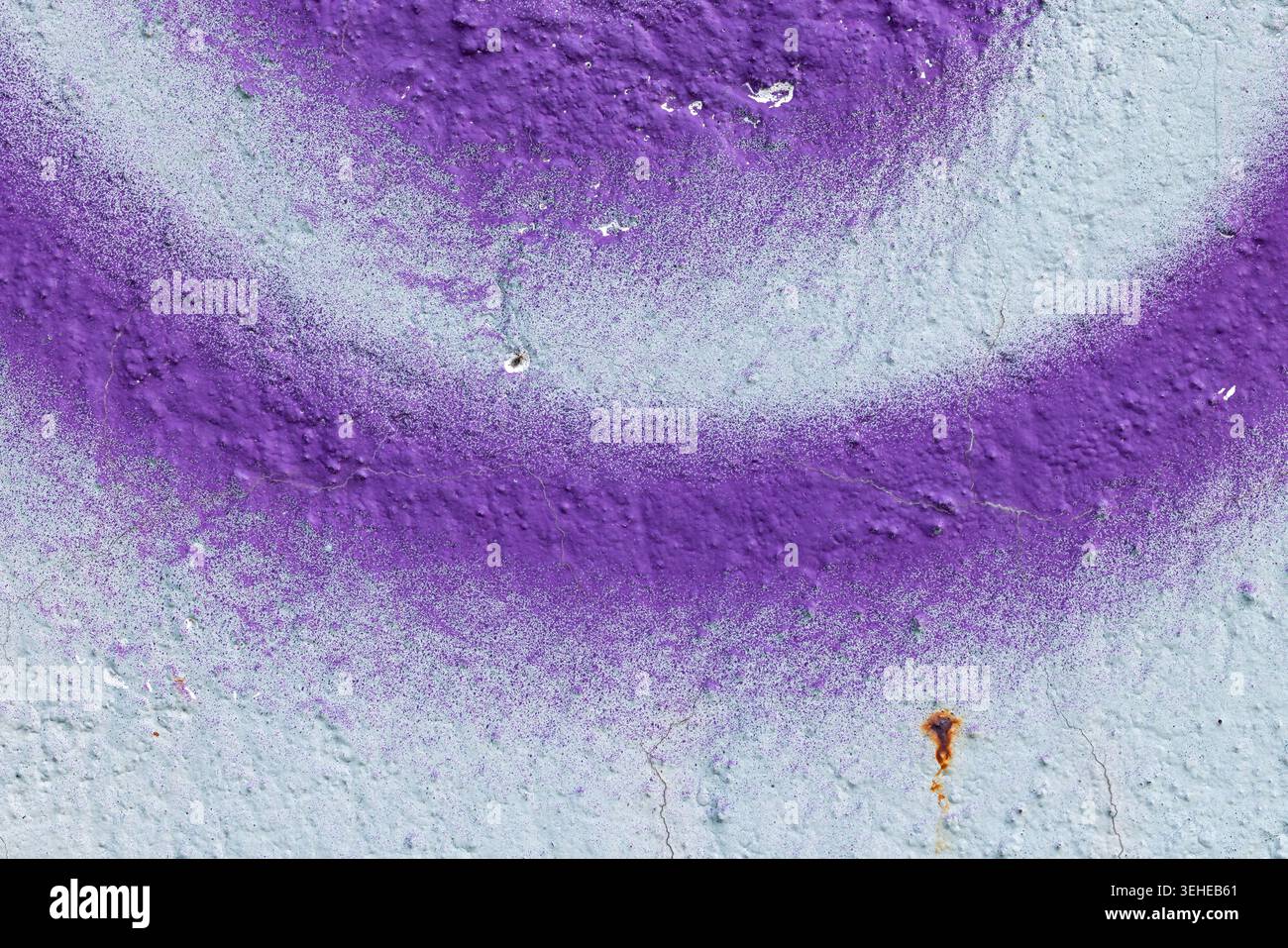 Abstract Purple Spray Paint Texture on Concrete Wall Stock Photo