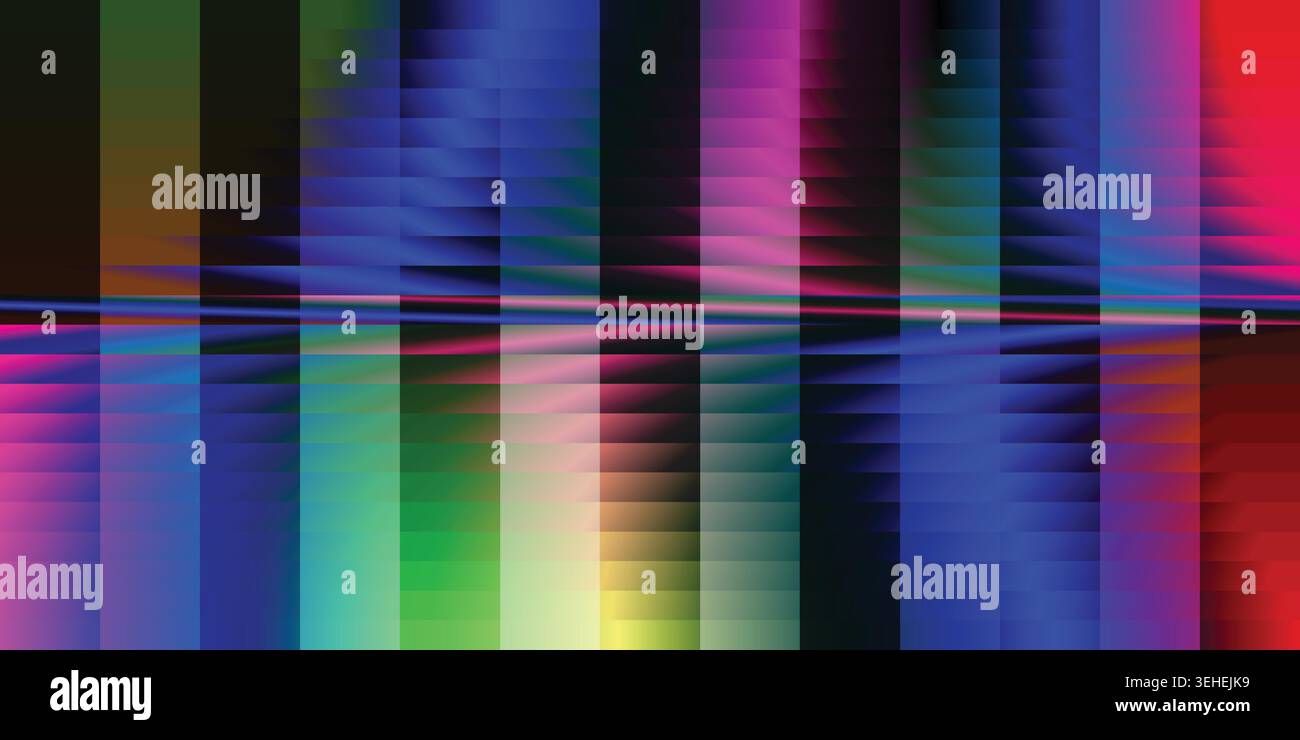 Vibrant colorful abstract background with multicolored vertical stripes and gradient effect Stock Vector