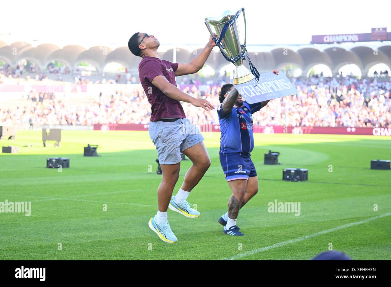 Salesi Rayasi of UBB during the team's Union Bordeaux Begles return on ...