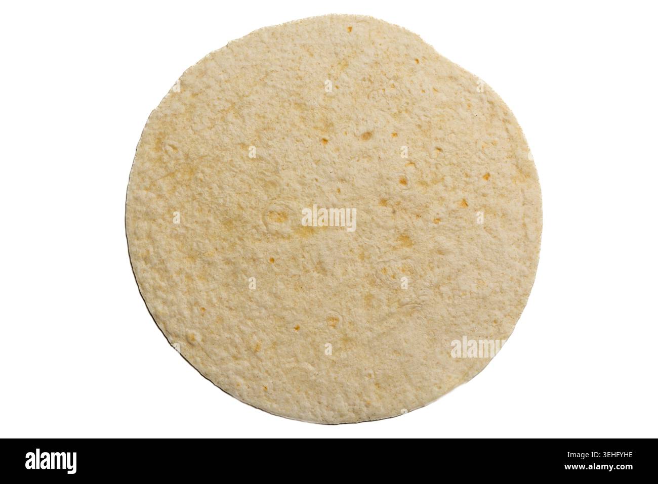 Empty Tortilla Wrap Isolated on White Background Stock Photo