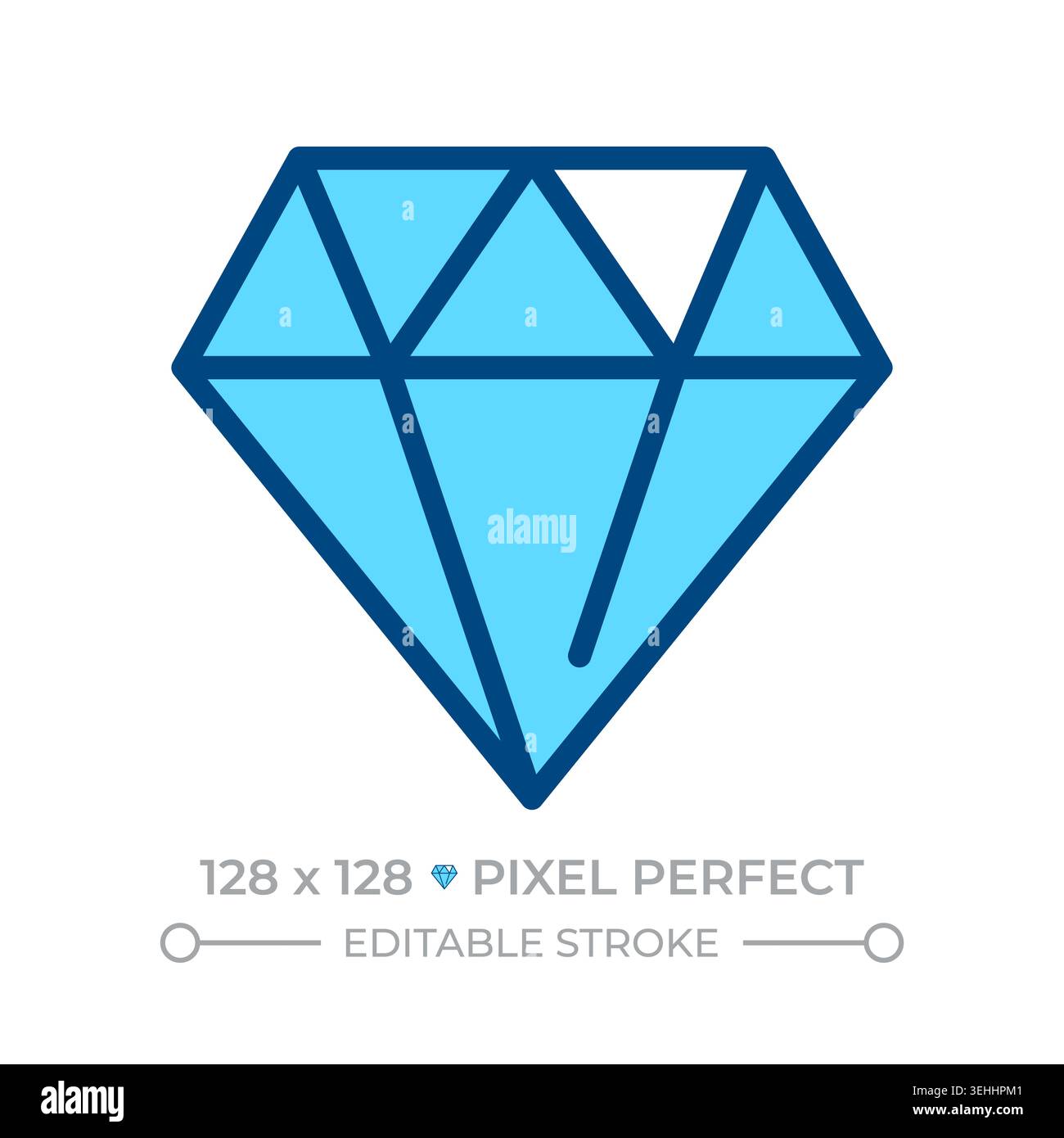 Diamond line color icon Stock Vector