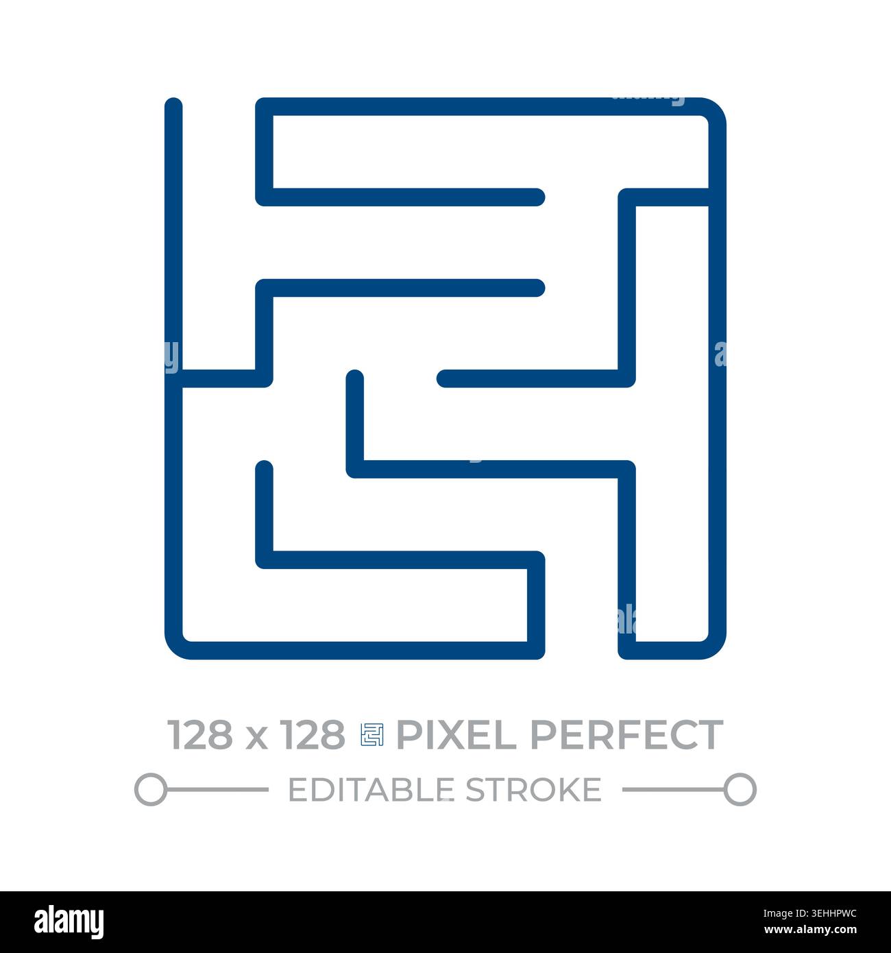 Maze line color icon Stock Vector