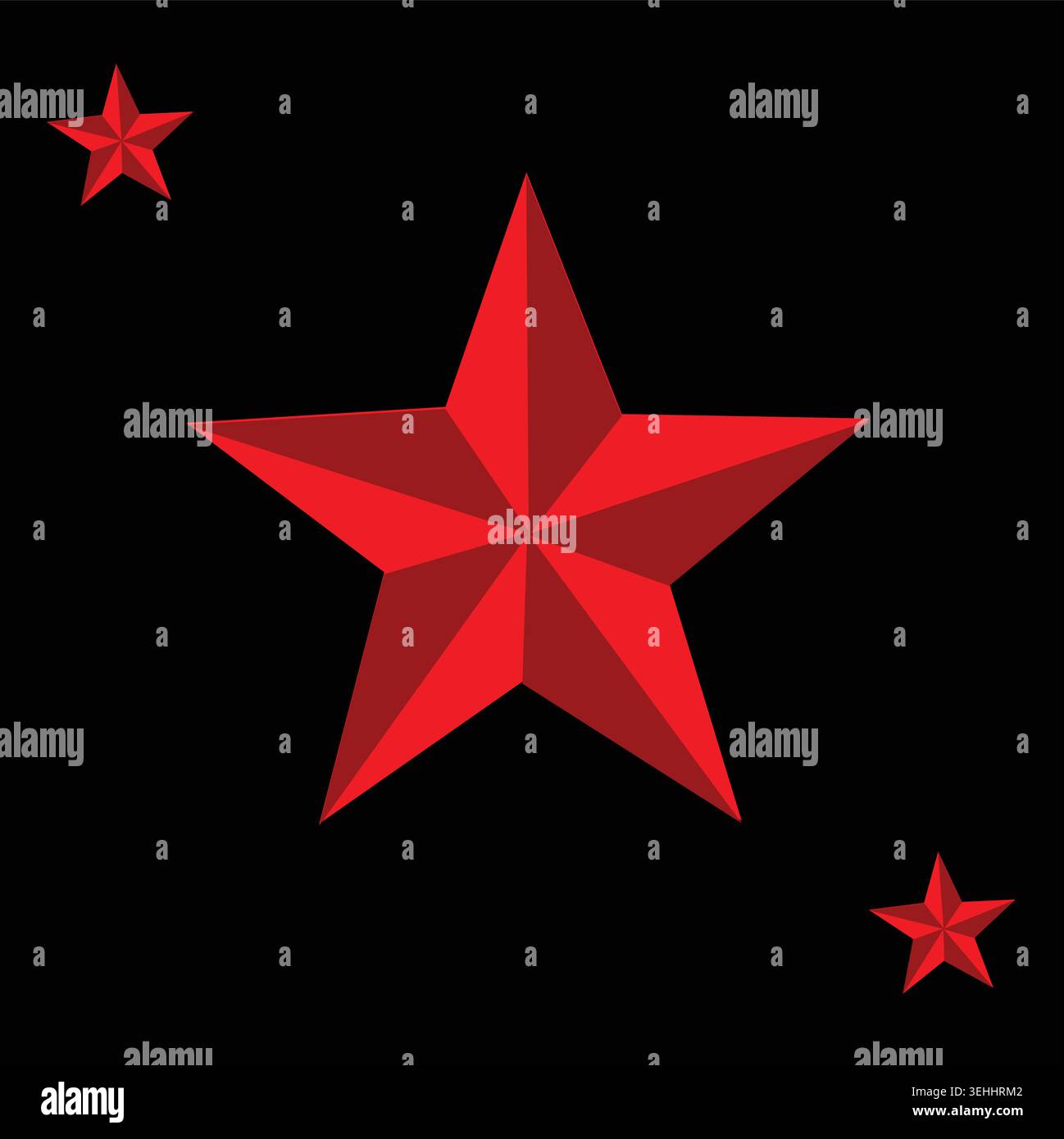 3d Star With Black Background Stock Vector
