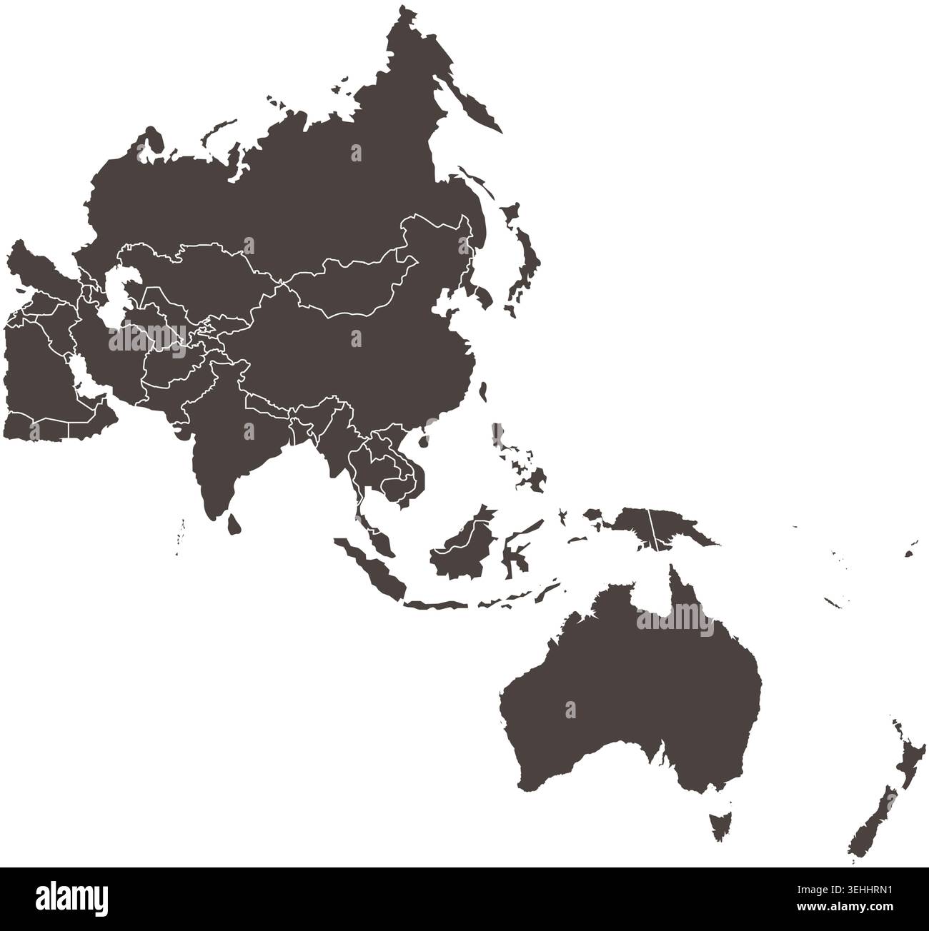 Map of Asia Pacific. - Vector illustration. Stock Vector