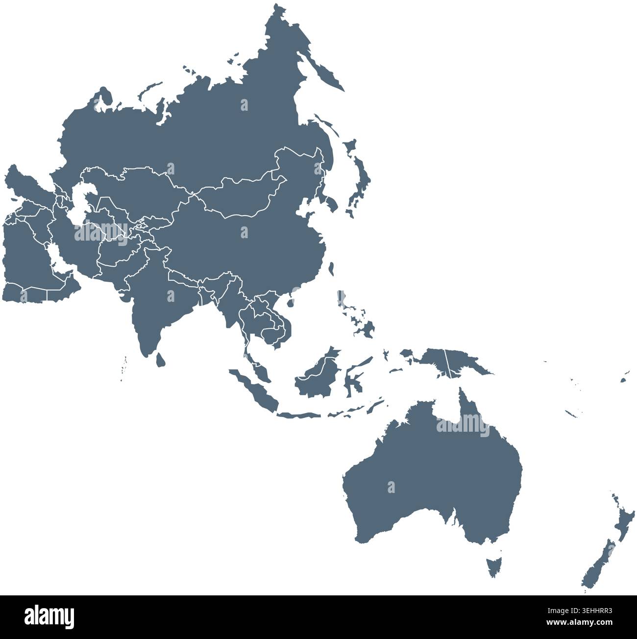 Map of Asia Pacific. - Vector illustration. Stock Vector
