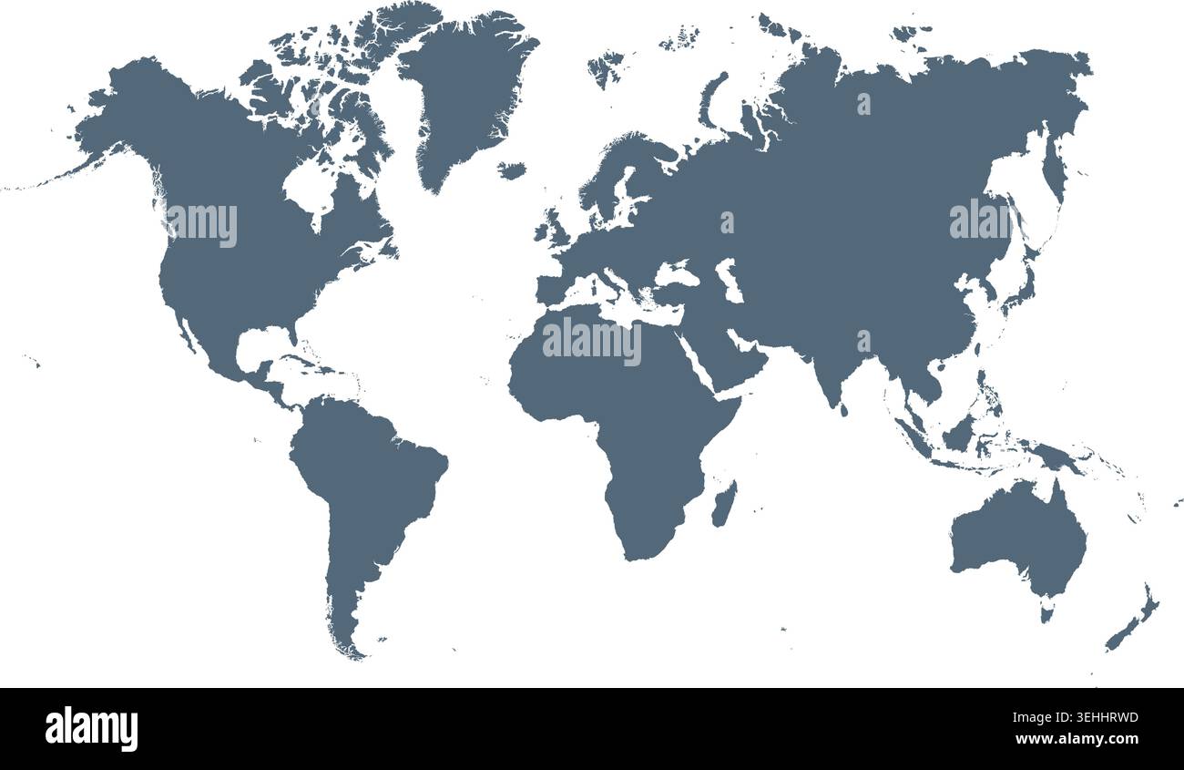 World map on transparent background. Stock Vector