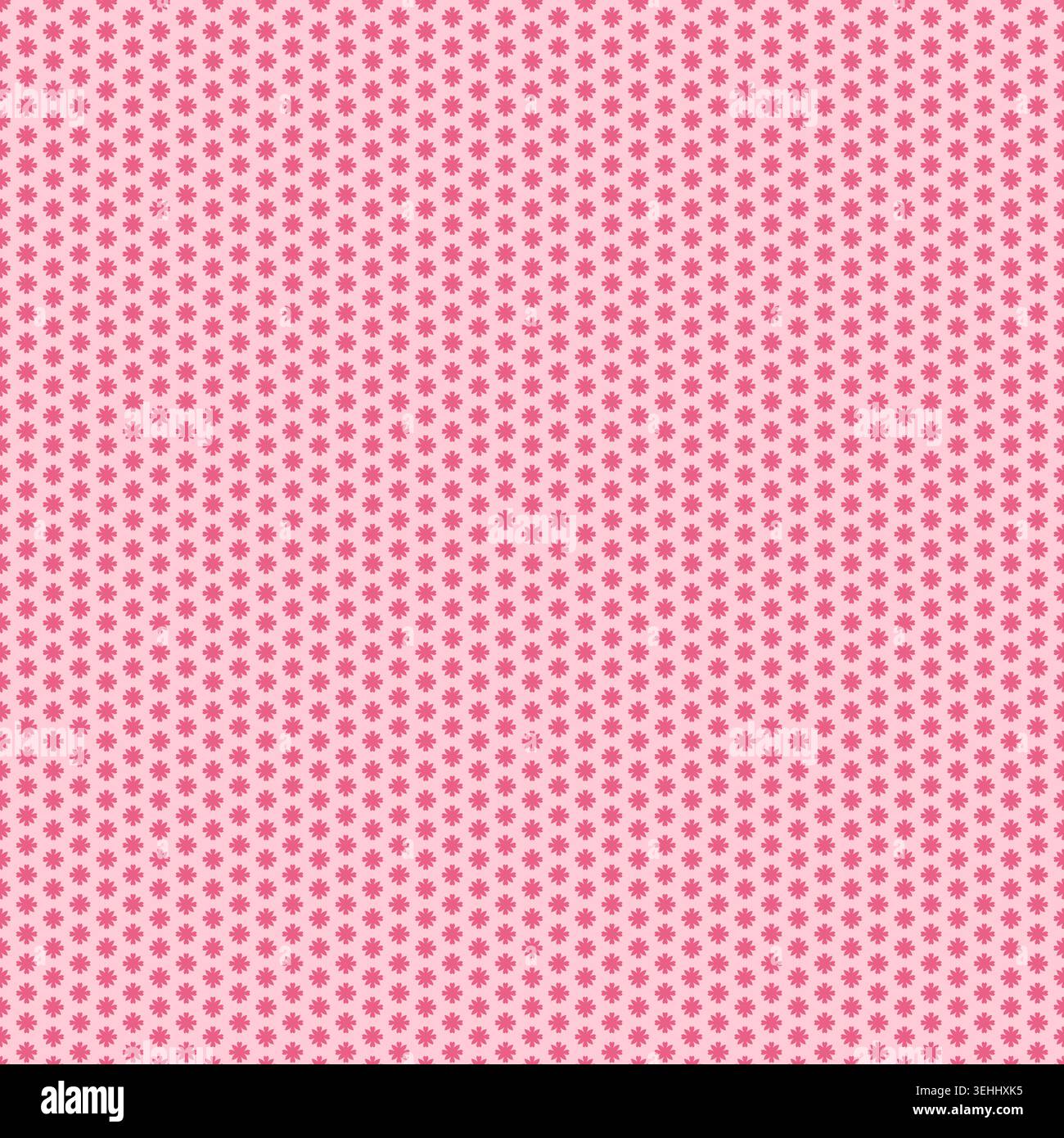 Bubblegum Pink Crimson Calico Dot Pattern Stock Vector