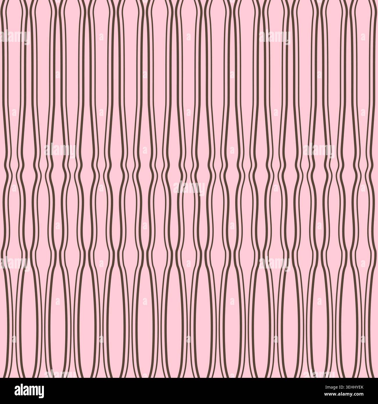 Retro Pastel Pink Geometric Ripple Pattern Stock Vector