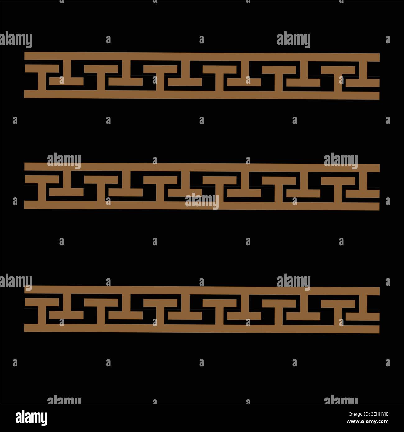 Abstract geometric maze pattern in brown and green Stock Vector