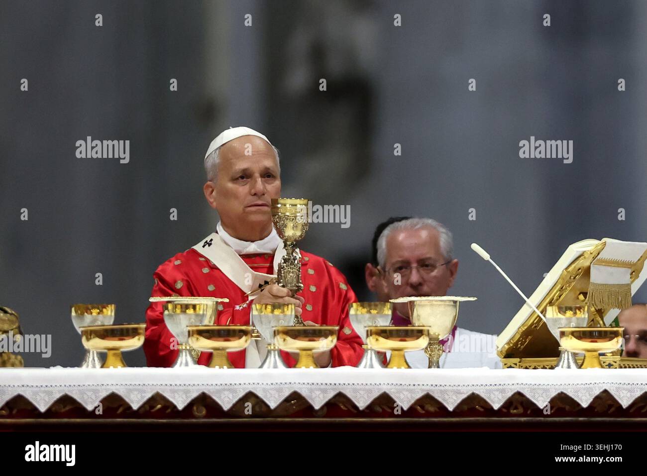 Vatican City, May 24, 2026: During the communion rite, the pontiff ...