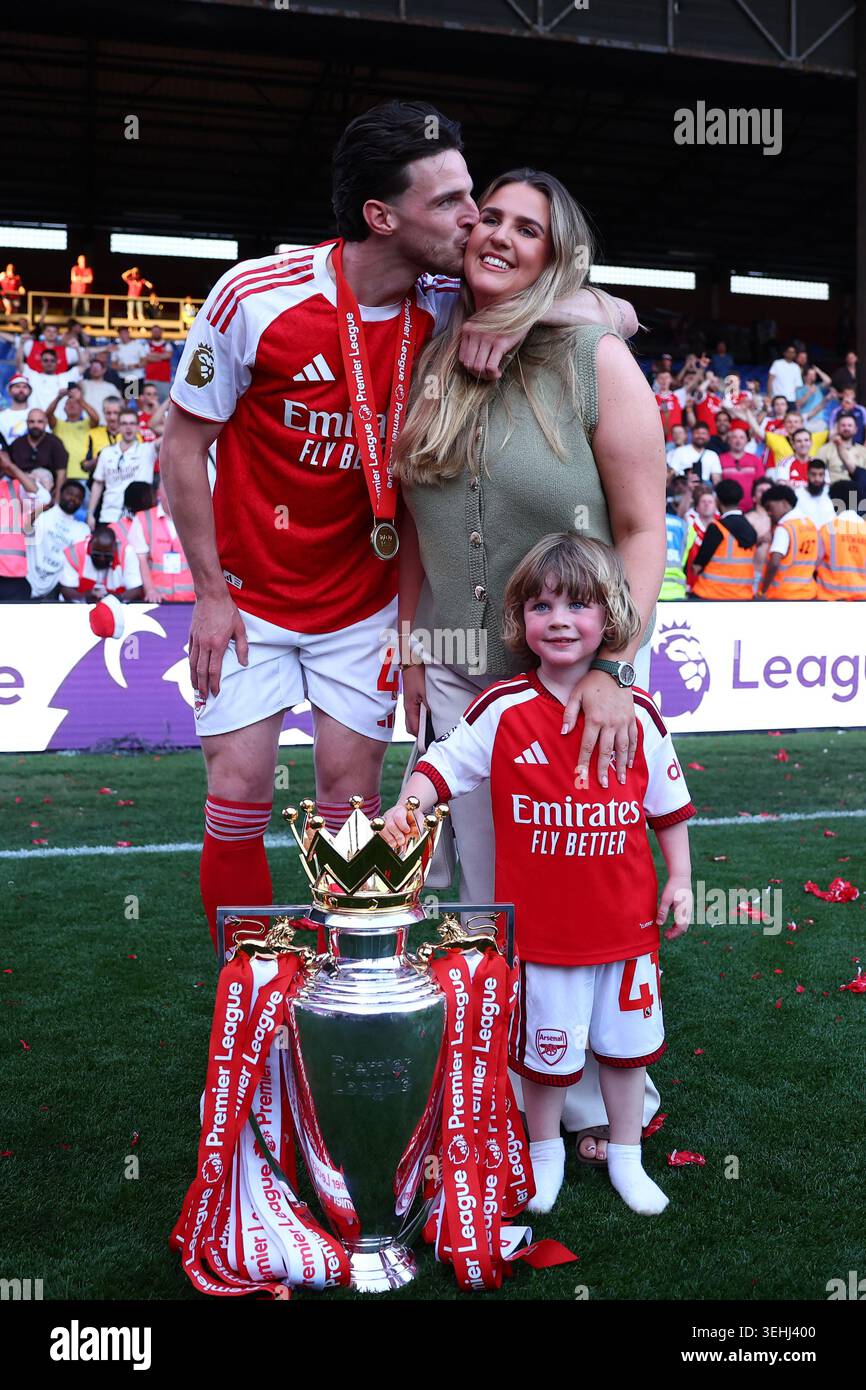 London England 24th May 2026 Declan Rice Of Arsenal Celebrated With london-england-24th-may-2026-declan-rice-of-arsenal-celebrated-with
