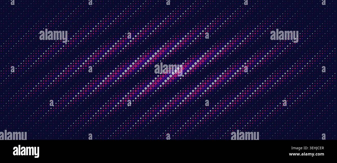 Abstract Dotted Pattern, Wavy Halftone Texture, Dynamic Color Wave Background for Action Sport, Speed Race, Running, Tennis and Boxing, Technology and Stock Vector