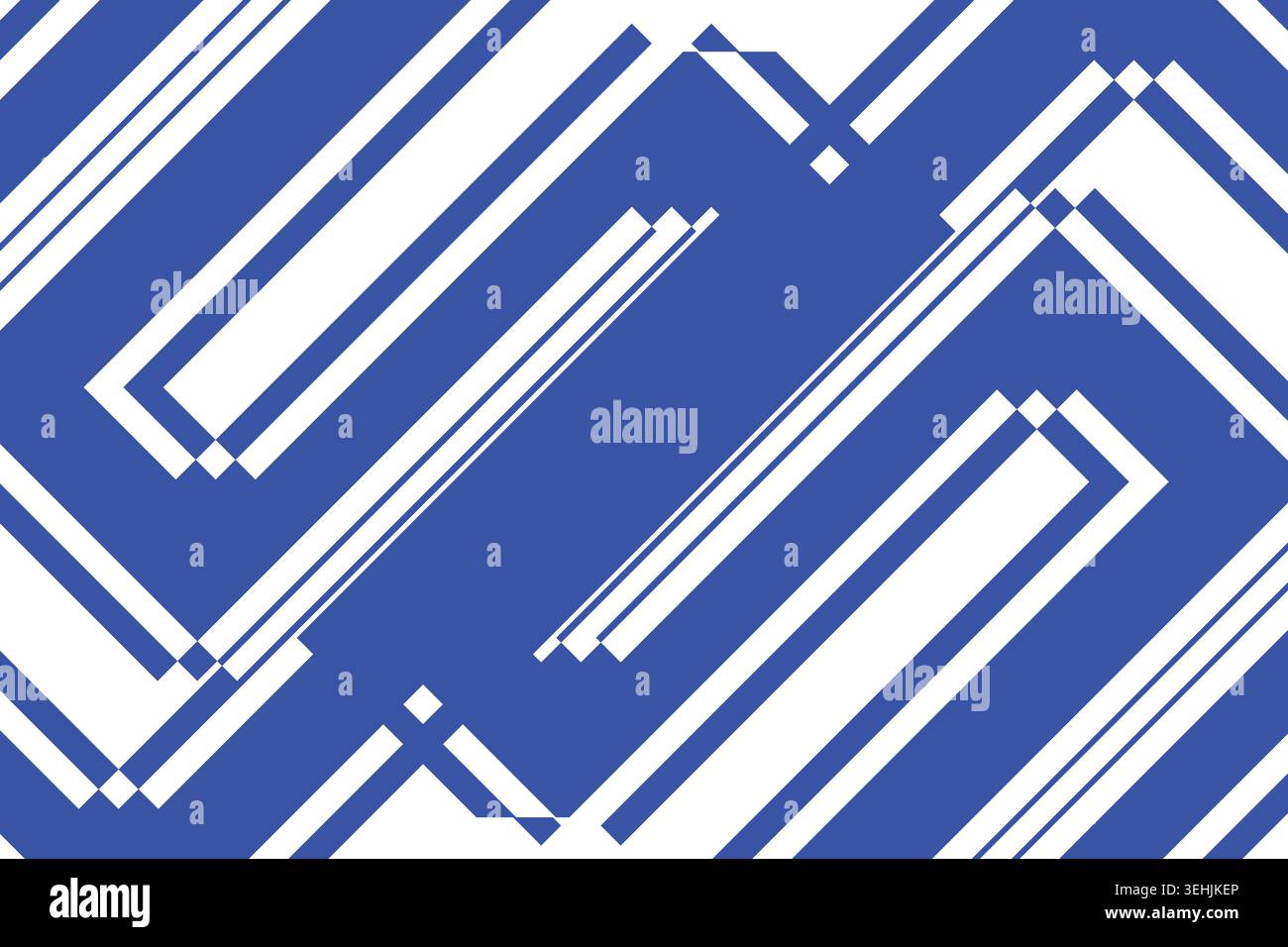 Blue White Zigzag Abstract Pattern Design Stock Vector