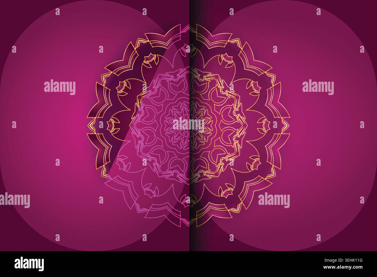 Elegant Geometric Floral Mandala Pattern With Diamond Shape Composition Design Stock Vector