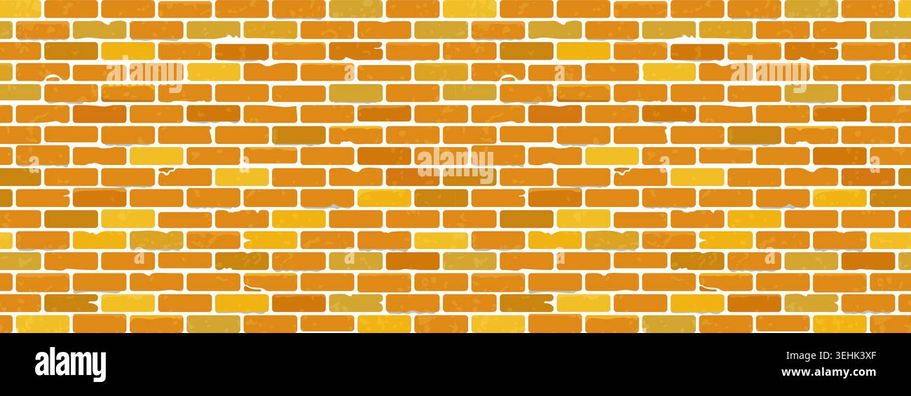 Seamless grunge brick wall texture. realistic red brick wall background. pattern for interior design. vector illustration Stock Vector