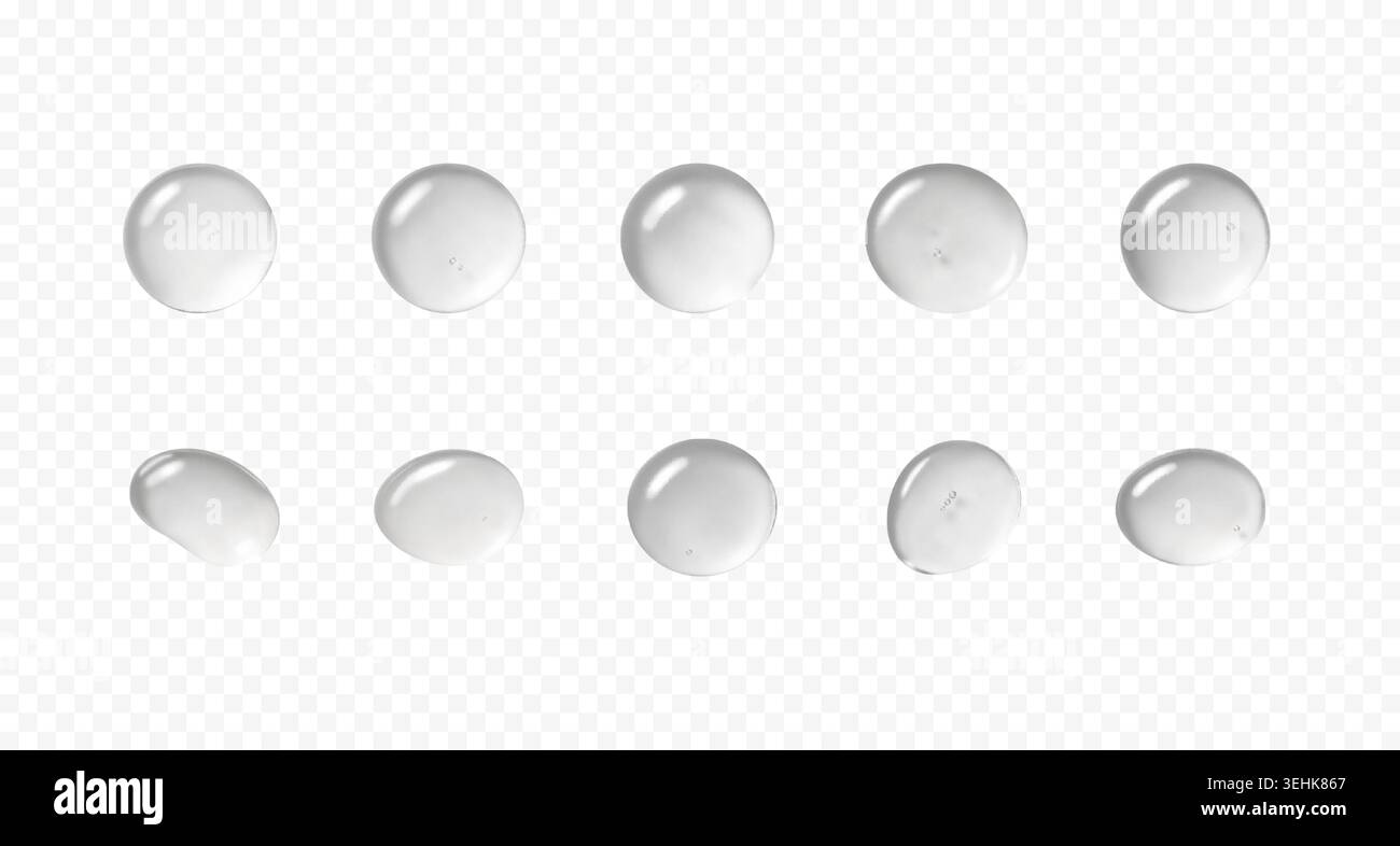 Realistic serum or gel droplets. Stock Vector