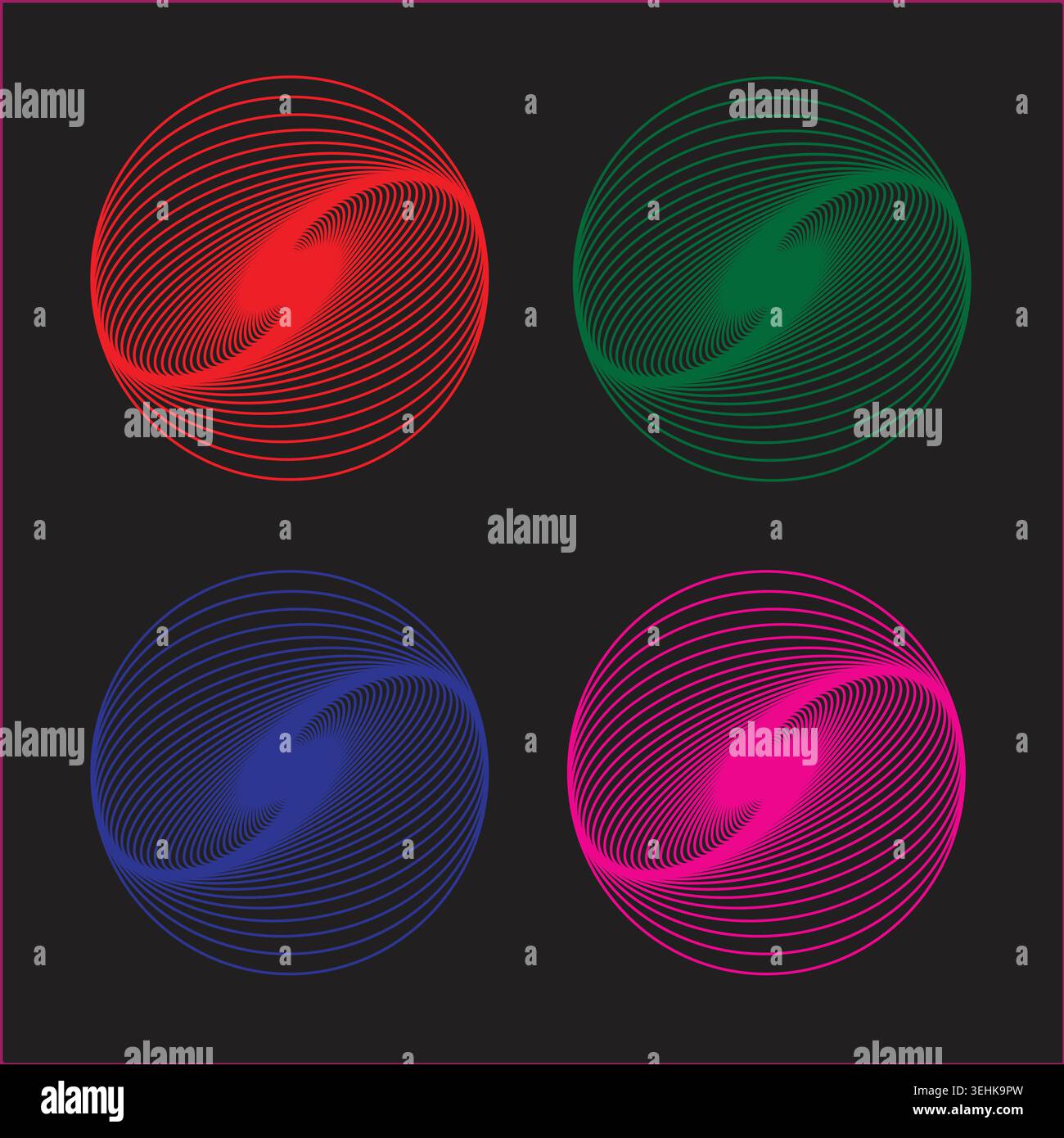Abstract digital spheres with gradient colors Stock Vector