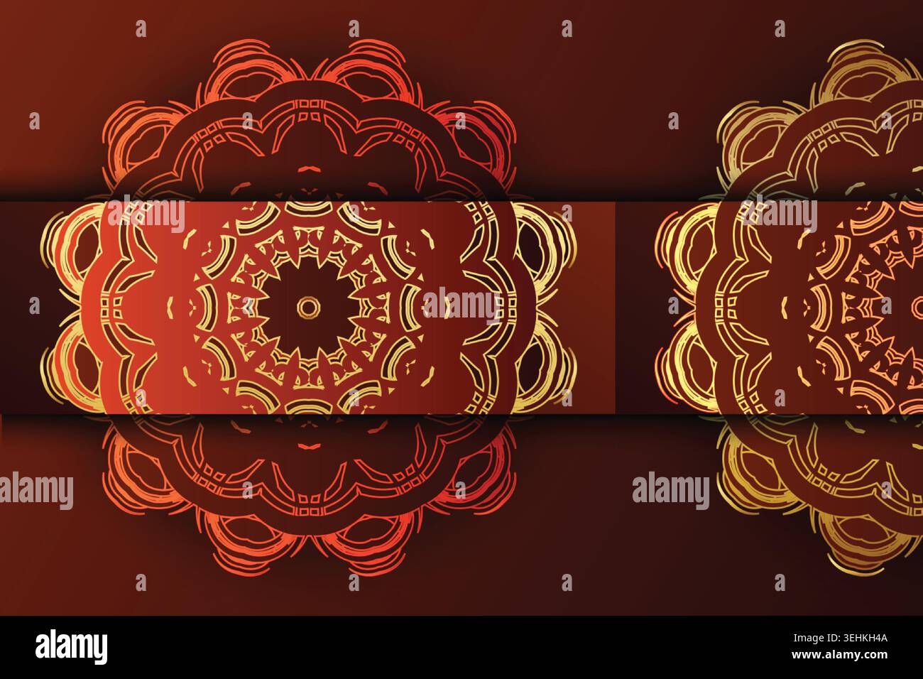 Symmetrical Mandala Artwork With Star Core And Mirrored Decorative Composition Stock Vector