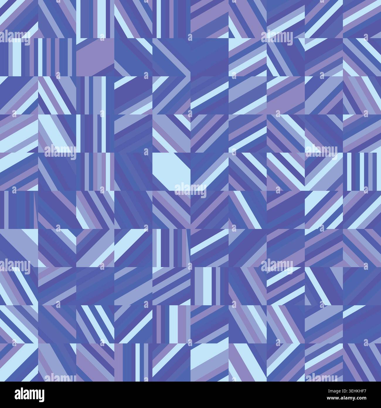 Colorful Geometric Mosaic Digital Pattern Art Stock Vector