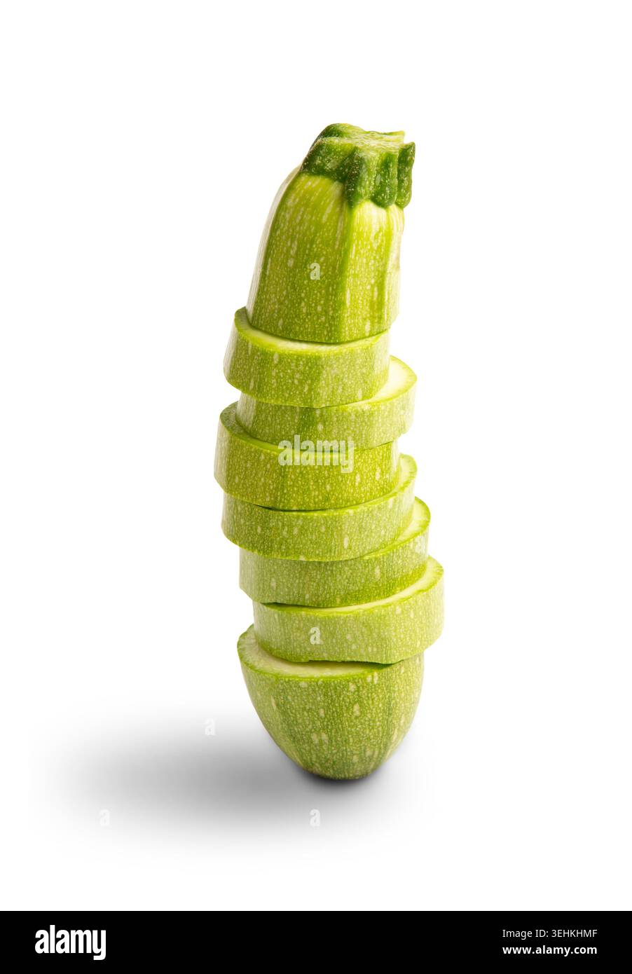 Fresh squash vegetable marrow whole, cut on rings Stock Photo