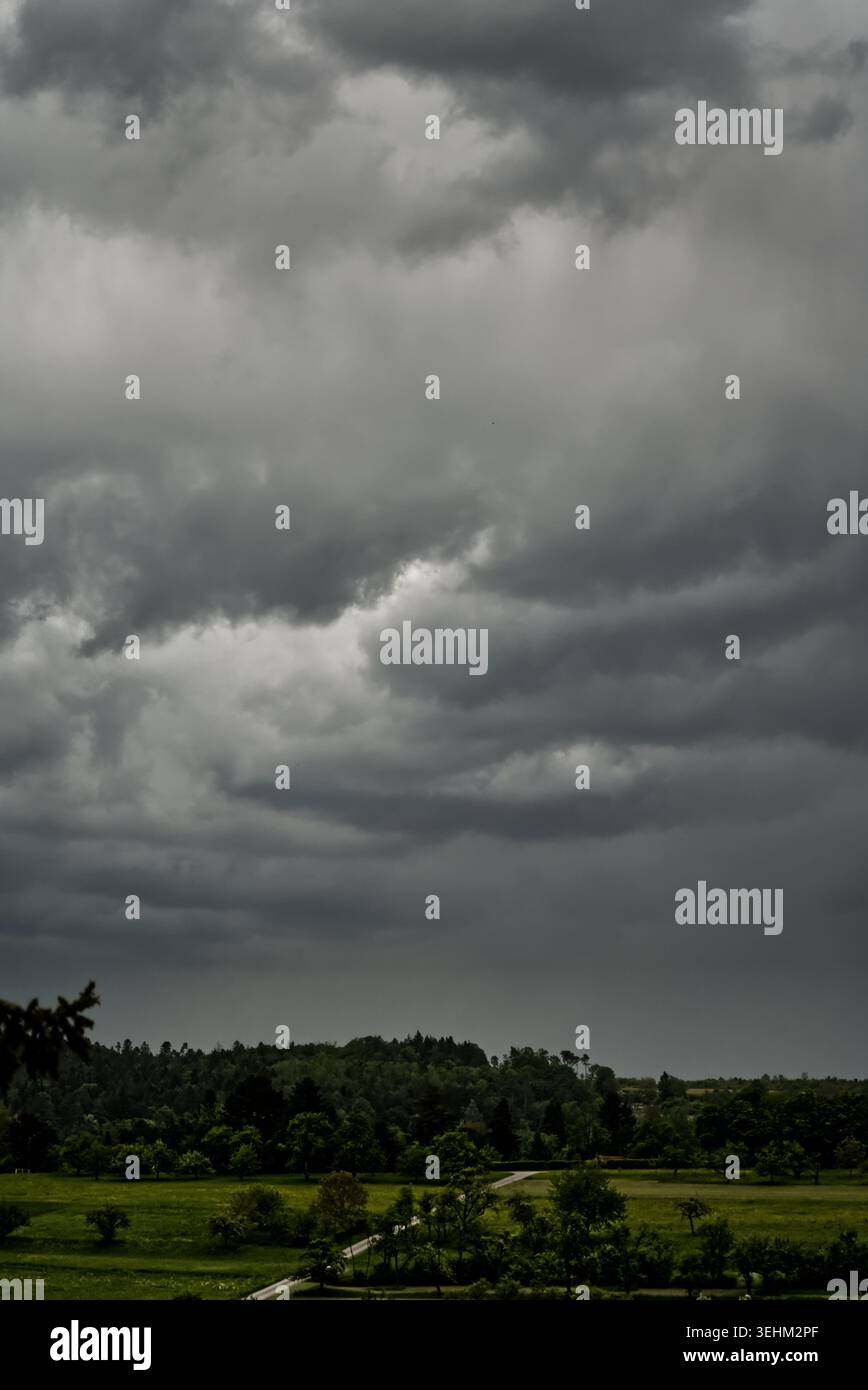 dark cloudy day, judt before a thunderstorm Stock Photo