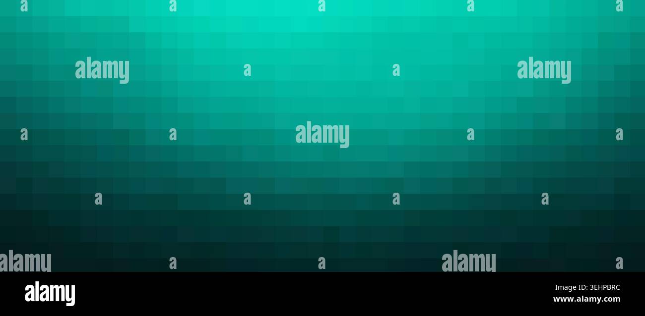Abstract block pattern background displaying a smooth blue green gradient Stock Photo
