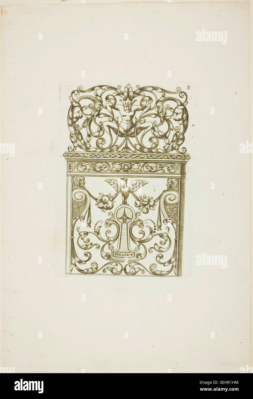 Designs for Locksmiths by Jean Bérain, I, n.d., ornamental decorative ...