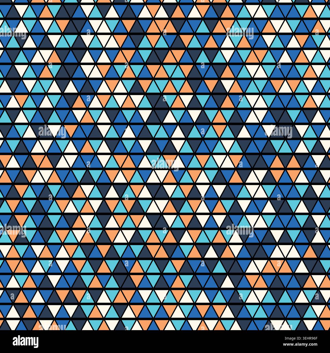 Seamless pattern with triangle decoranive art print. Polygonal rainbow mosaic background. Abstract vector illustration. Triangular graphic Simple Stock Vector