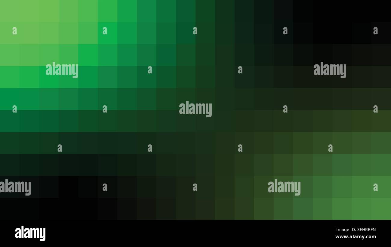Abstract dark green emerald gradient pixelated background texture backdrop Stock Vector