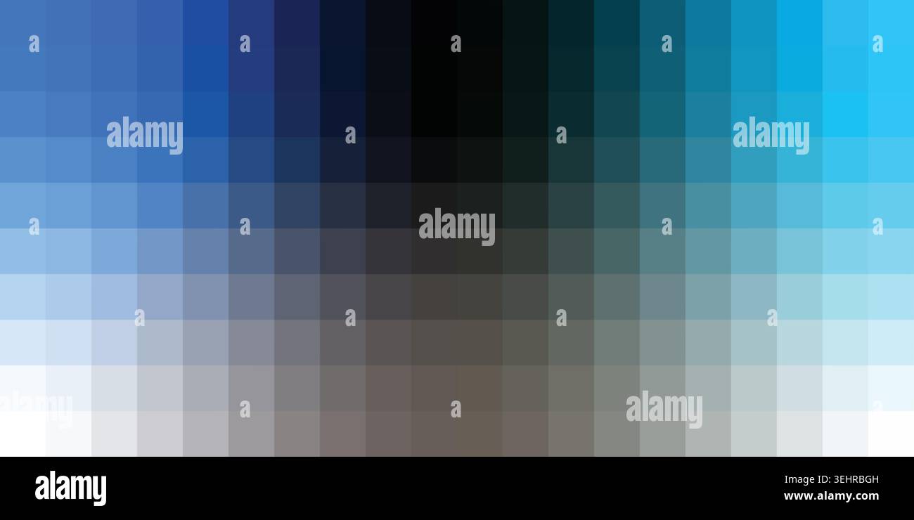 Abstract blue teal black and gray gradient pixelated background texture Stock Vector