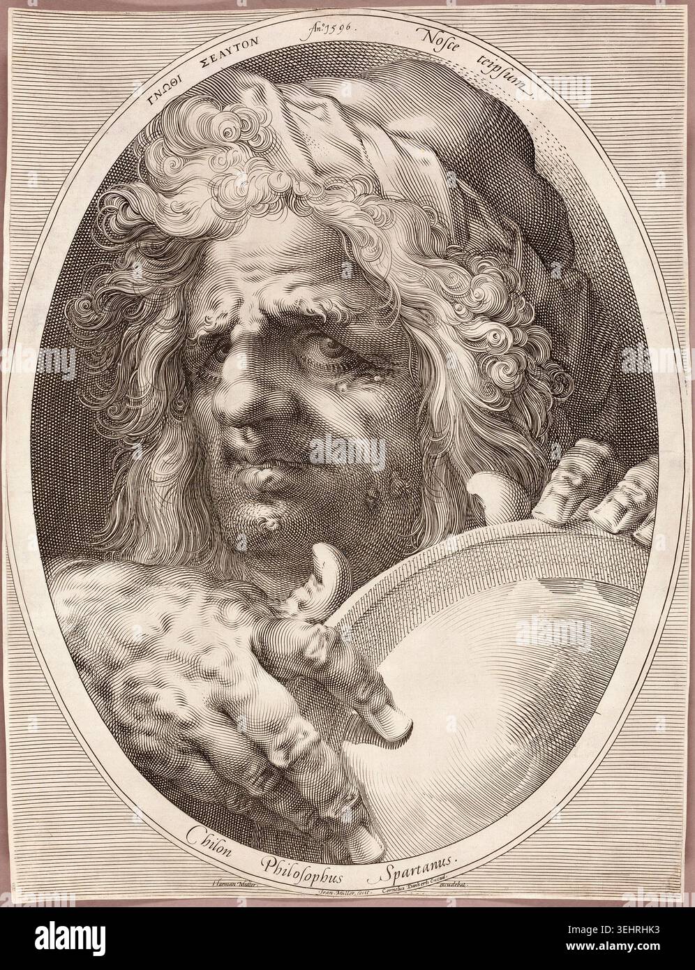 Sparta Science Object Chilon of Sparta by Jan Harmensz. Muller, 1596, depicting the ancient ...