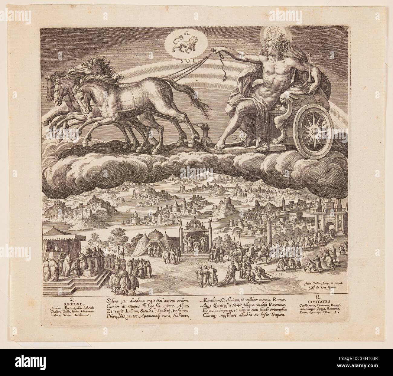 The Sun, from The Seven Planets by Jan Sadeler I, 1585, depicting ...
