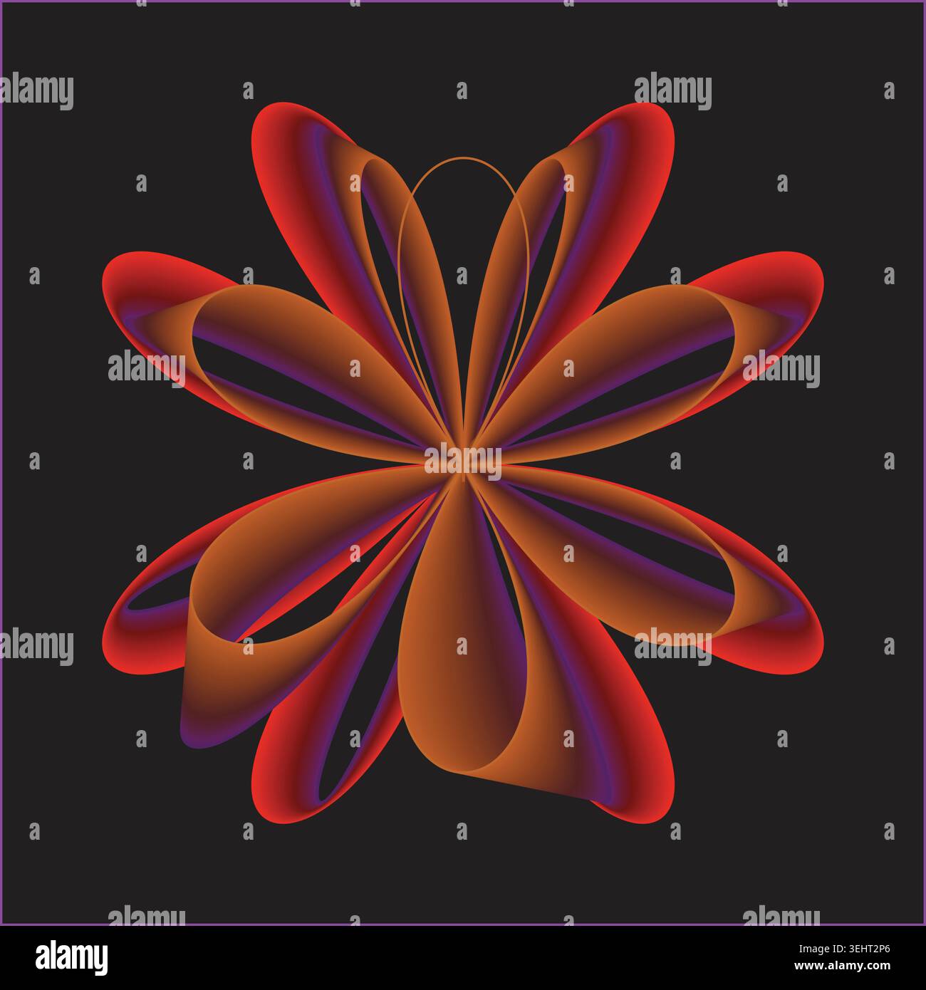 Abstract butterfly with gradient wings Stock Vector