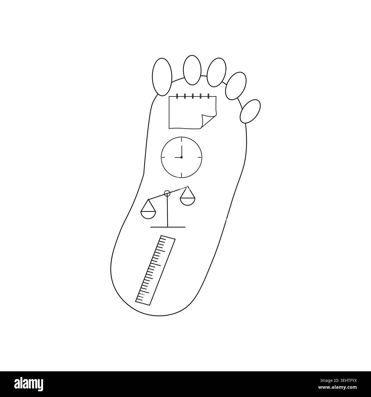 Human footprint Vector. Life balance collection. Professional scale ...