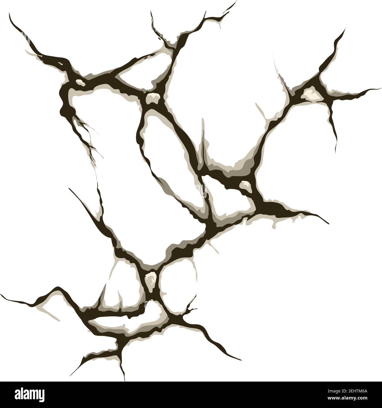 Wall crack texture Stock Vector