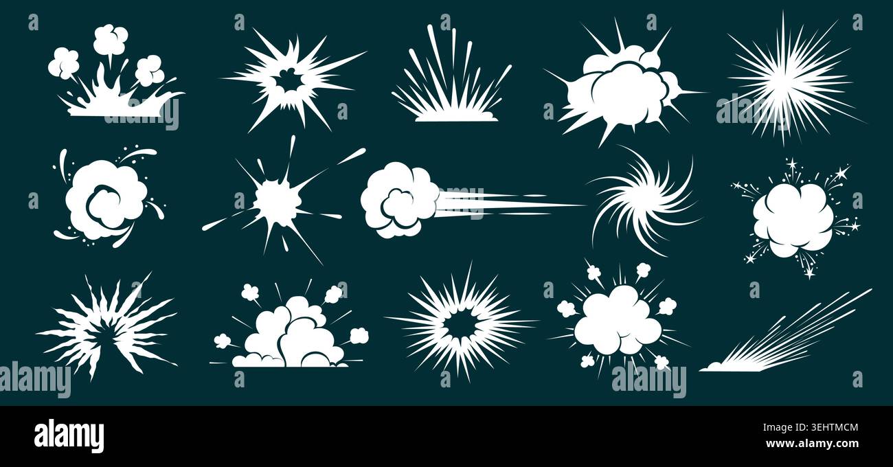 Energy explosion set Stock Vector