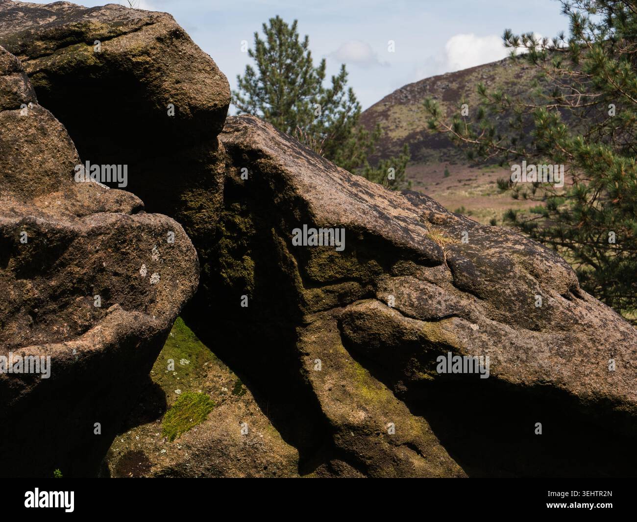 Rocks in Saddleworth moor national park Stock Photo - Alamy