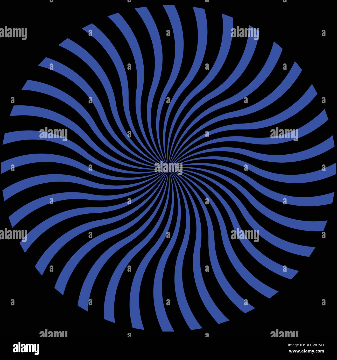 Blue radial abstract spiral pattern design Stock Vector