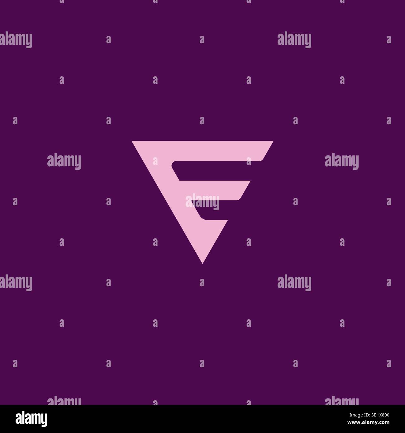 Letter E Triangle Logo Vector Stock Vector