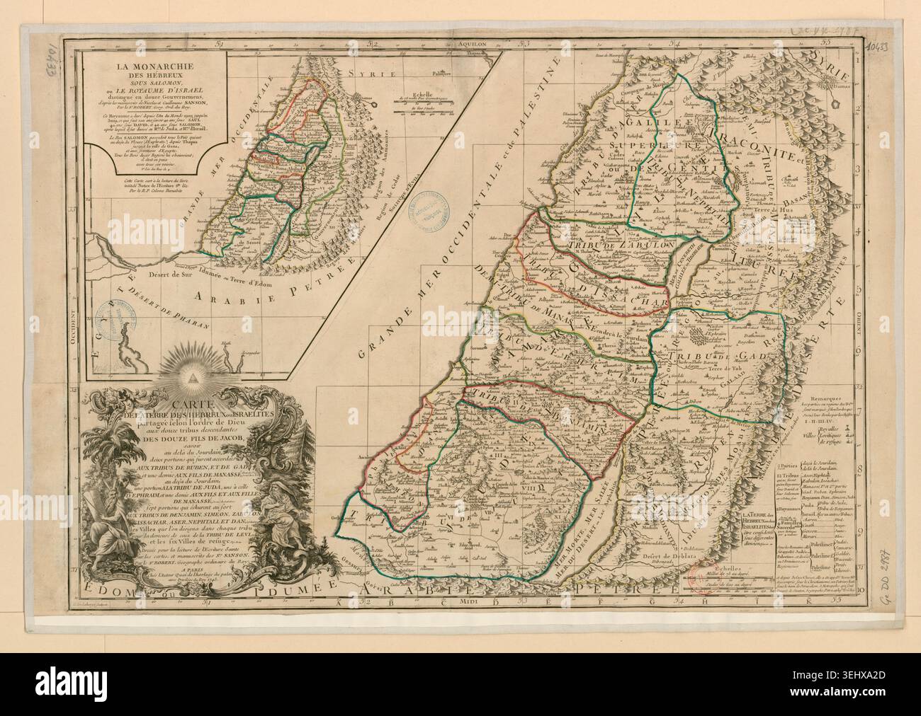 1745 engraved map biblical israel hi-res stock photography and images ...