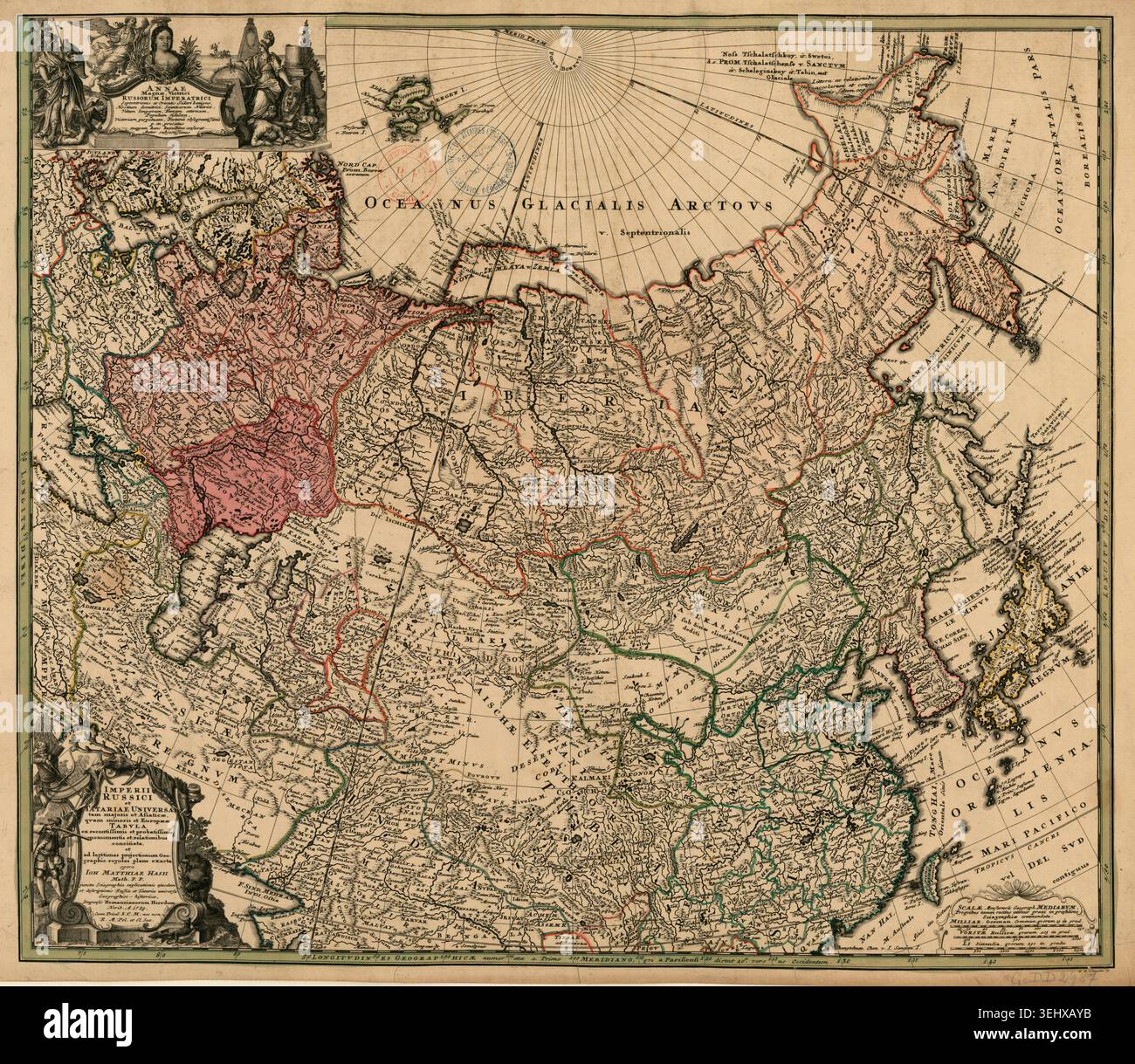 1739 russian empire engraved map hi-res stock photography and images ...
