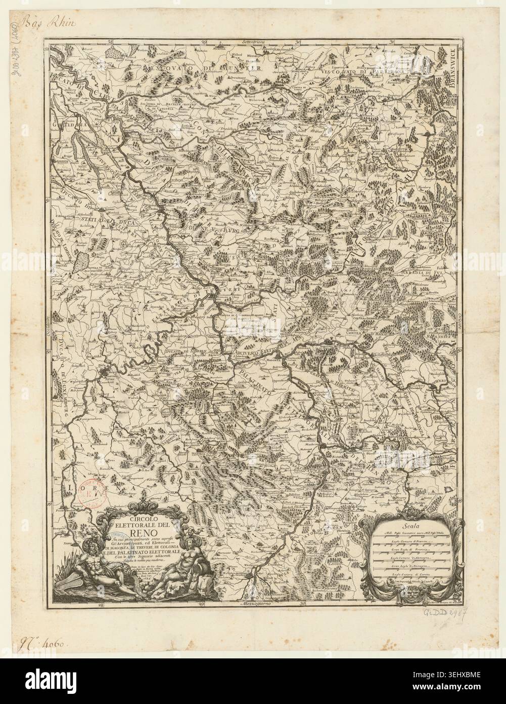 1686 engraved map of the rhine electorate hi-res stock photography and ...