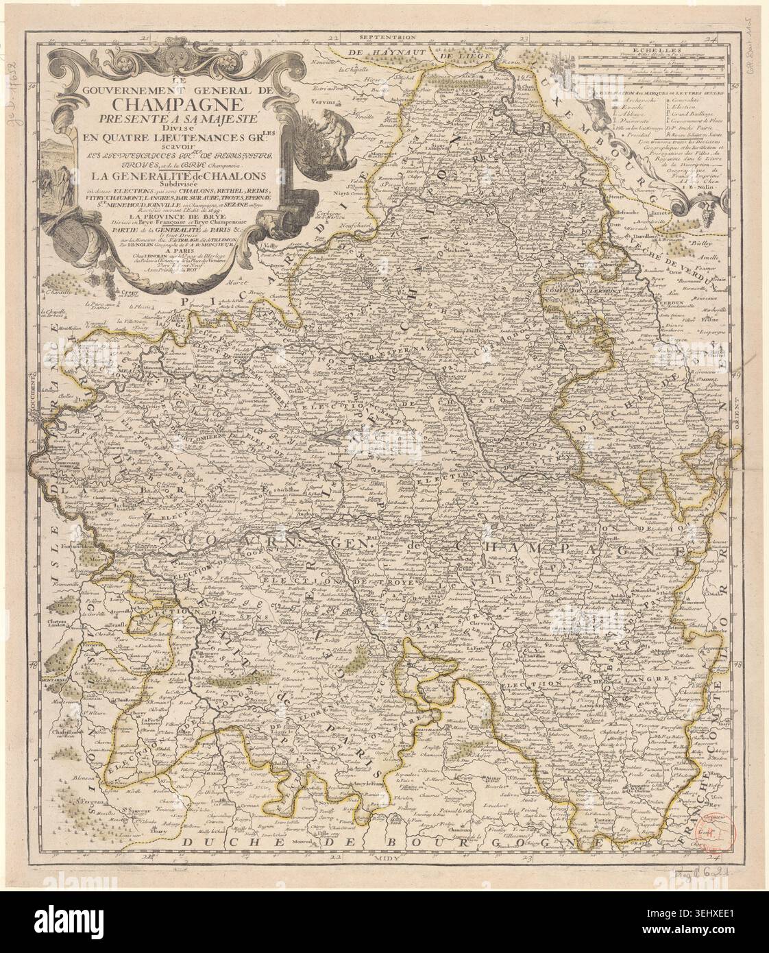 Jean-Baptiste Nolin prepared this engraved map in 1699 tracing the ...