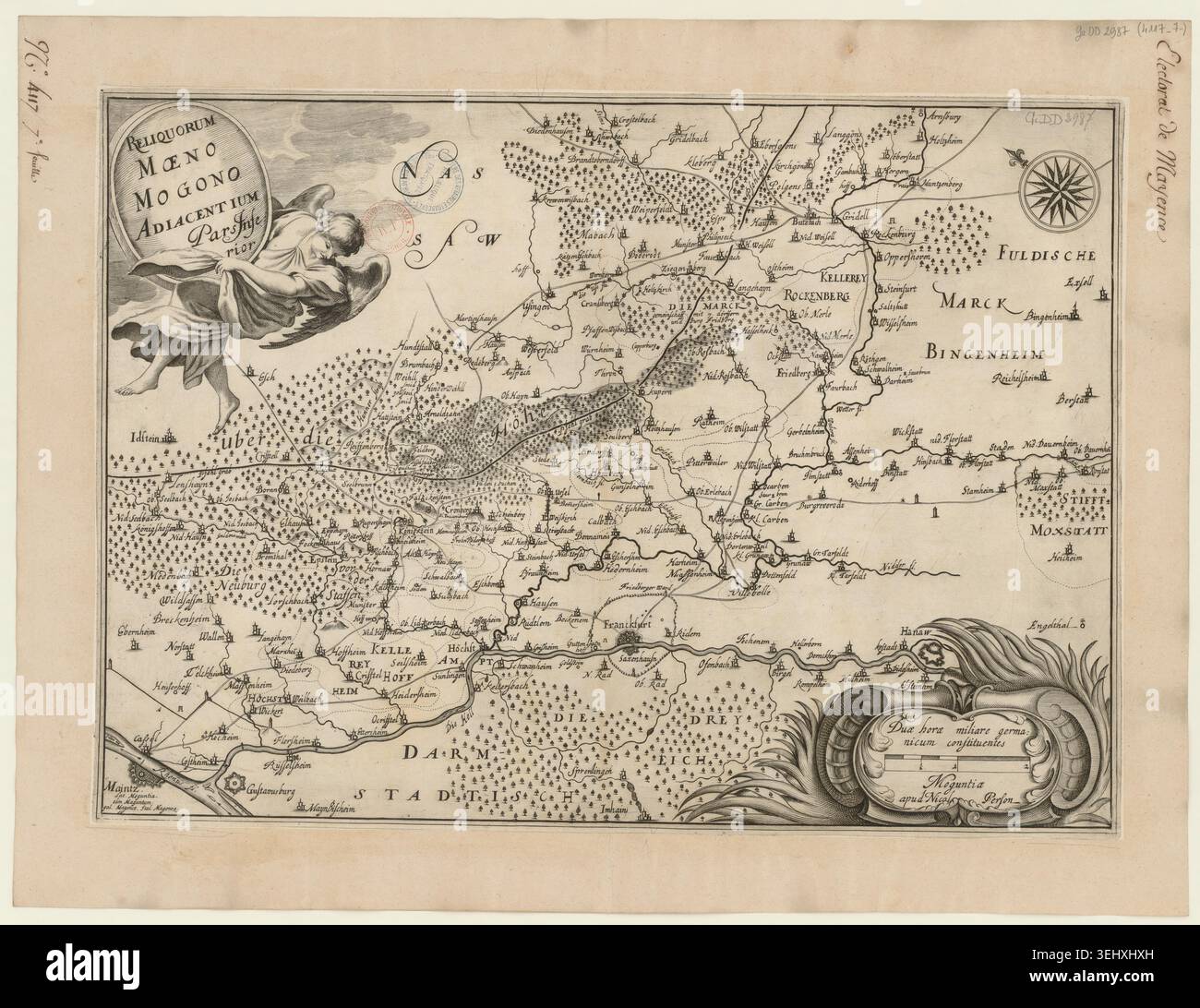 Historical map of frankfurt am main hi-res stock photography and