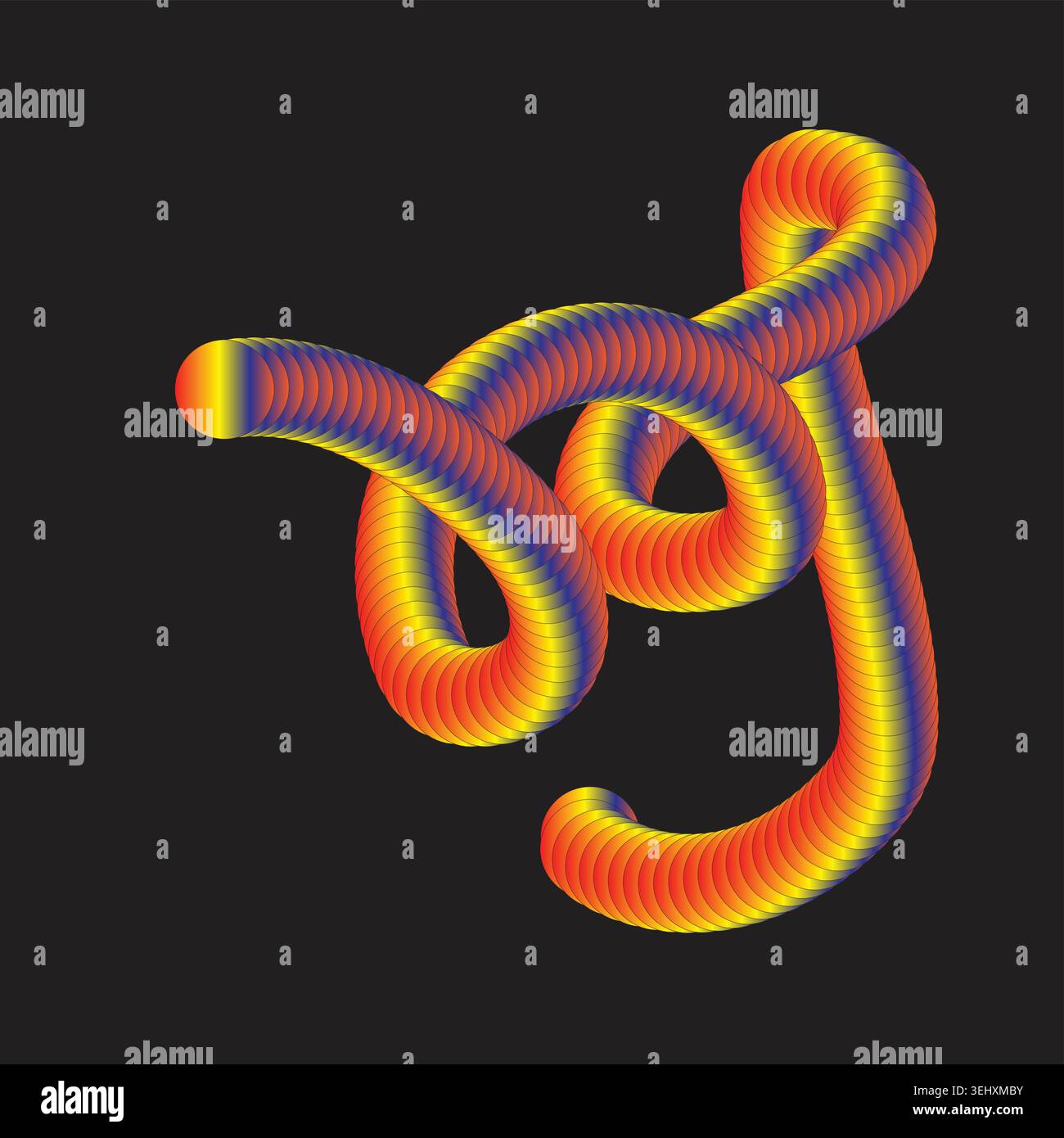 Colorful abstract swirl design with gradient effect Stock Vector