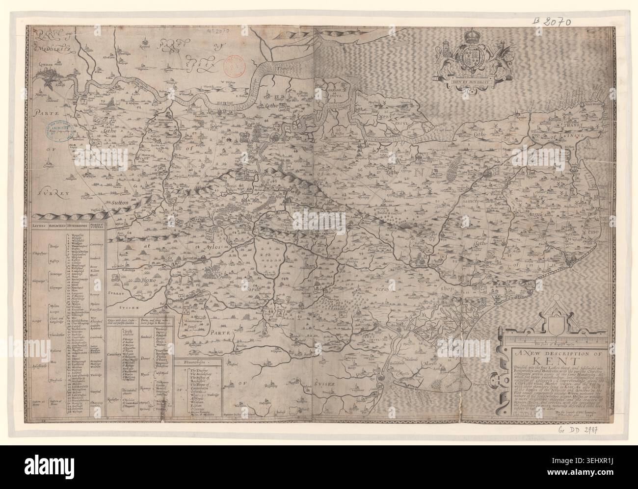 Kent lathes and hundreds map hi-res stock photography and images - Alamy
