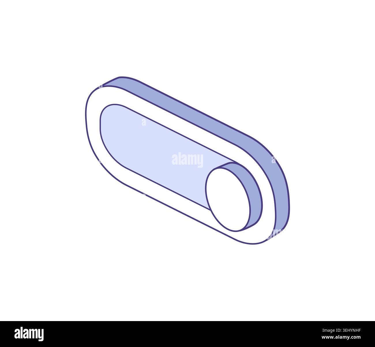 Slider. Toggle switch icon. Isometric illustration. Suitable for UI controls, settings panels, app interfaces, user preferences. Stock Vector